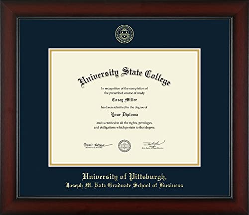 University of Pittsburgh Joseph M. Katz Graduate School of Business - Officially Licensed - Gold Embossed Diploma Frame - Document Size 11" x 8.5"