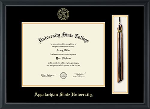 Appalachian State University - Officially Licensed - Gold Embossed Tassel Diploma Frame - Document Size 11" x 8.5"