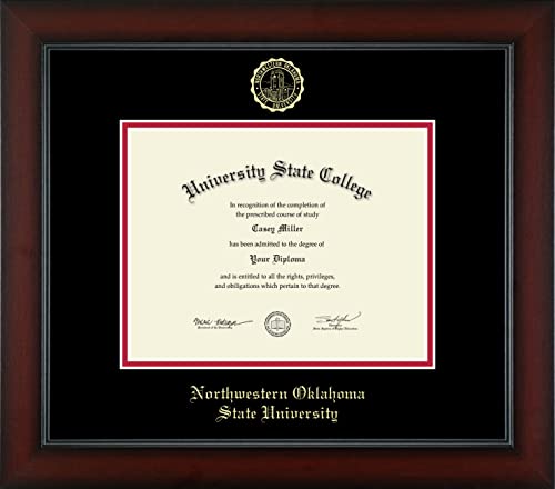 Northwestern Oklahoma State University - Officially Licensed - Gold Embossed Diploma Frame - Document Size 9" x 7"