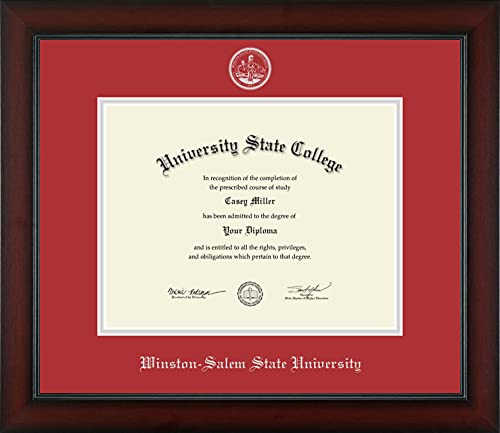 Winston-Salem State University - Officially Licensed - Silver Embossed Diploma Frame - Document Size 11" x 8.5"