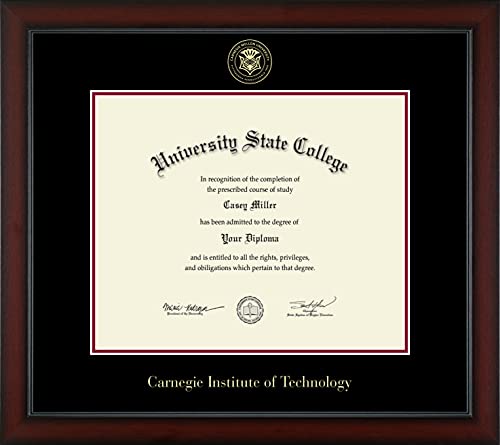 Carnegie Mellon University Carnegie Institute of Technology - Officially Licensed - Gold Embossed Diploma Frame - Document Size 17" x 14"