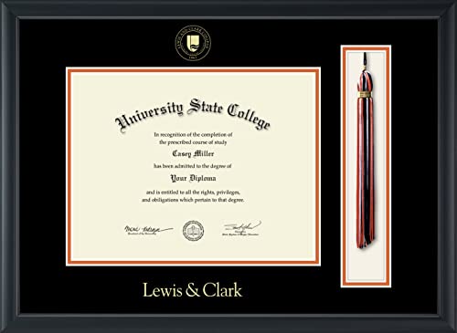 Lewis & Clark College - Officially Licensed - Gold Embossed Tassel Diploma Frame - Document Size 11" x 8.5"