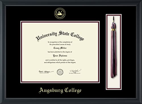 Augsburg College - Officially Licensed - Gold Embossed Tassel Diploma Frame - Document Size 11" x 8.5"