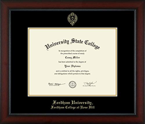 Fordham University Fordham College at Rose Hill - Officially Licensed - Gold Embossed Diploma Frame - Document Size 13" x 10"