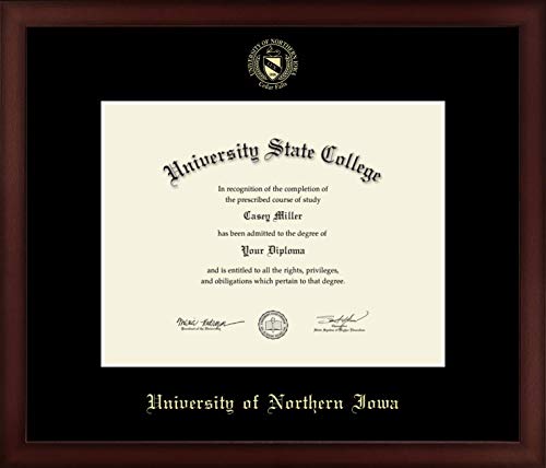 University of Northern Iowa - Officially Licensed - Bachelor's - Gold Embossed Diploma Frame - Document Size 11" x 8.5"