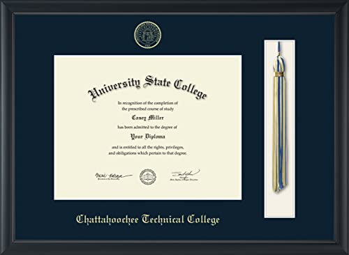 Chattahoochee Technical College - Officially Licensed - Gold Embossed Tassel Diploma Frame - Document Size 11" x 8.5"