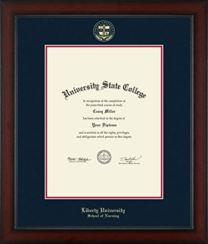 Liberty University School of Nursing - Officially Licensed - Gold Embossed Diploma Frame - Document Size 13" x 17"