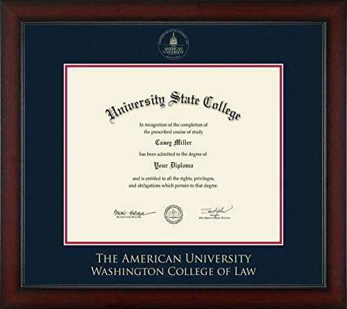 American University Washington College of Law - Officially Licensed - Gold Embossed Diploma Frame - Document Size 17" x 14"