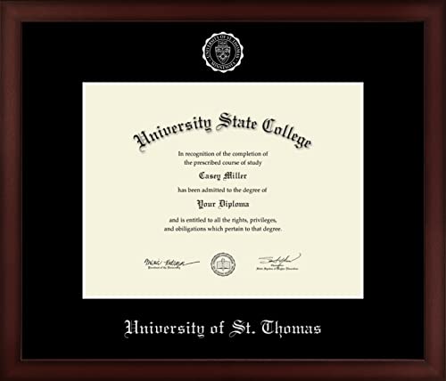 University of St. Thomas - Officially Licensed - Bachelor's - Silver Embossed Diploma Frame - Document Size 11" x 8.5"