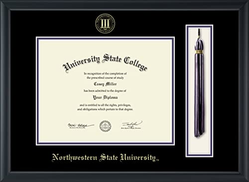 Northwestern State University - Officially Licensed - Gold Embossed Tassel Diploma Frame - Document Size 11" x 8.5"