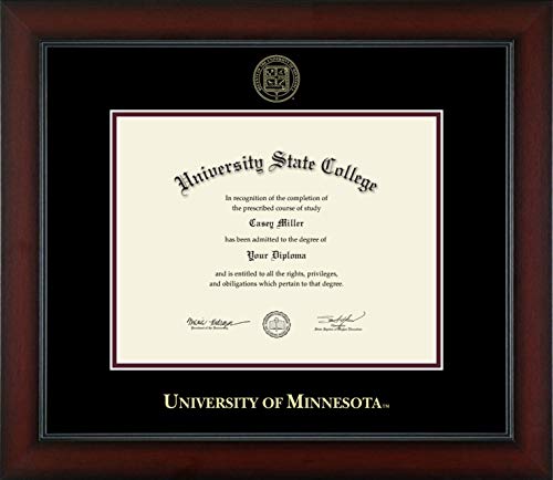 University of Minnesota Twin Cities - Officially Licensed - Gold Embossed Diploma Frame - Document Size 11" x 8.5"