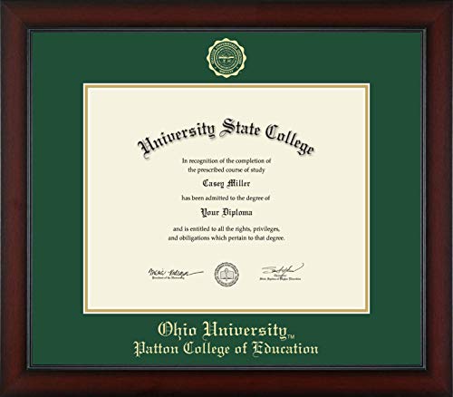 Ohio University Patton College of Education - Officially Licensed - PhD - Gold Embossed Diploma Frame - Document Size 15" x 12"