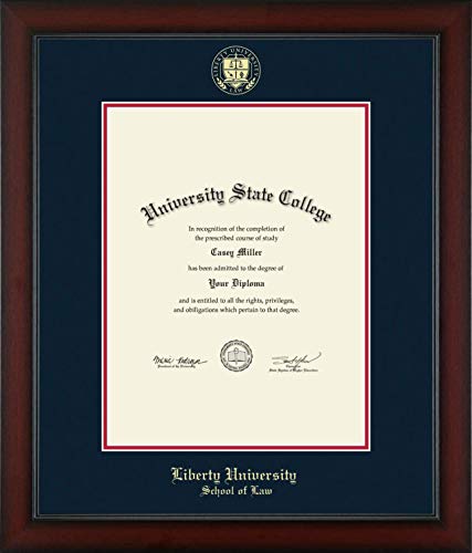 Liberty University School of Law - Officially Licensed - Gold Embossed Diploma Frame - Document Size 13" x 17"