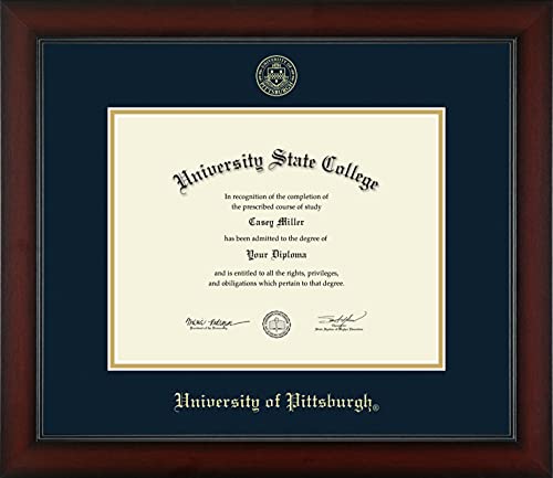 University of Pittsburgh - Officially Licensed - Gold Embossed Diploma Frame - Document Size 11" x 8.5"