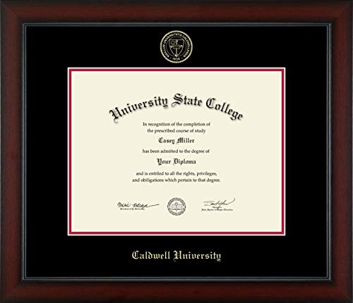 Caldwell University - Officially Licensed - Master's - Gold Embossed Diploma Frame - Document Size 13" x 10"