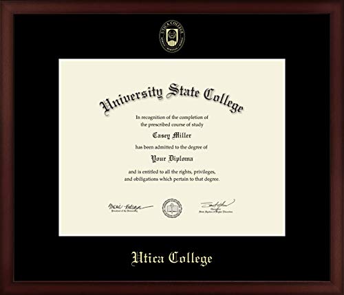 Utica College - Officially Licensed - Pre-August 2017 Master's/PhD - Gold Embossed Diploma Frame - Document Size 14" x 11"