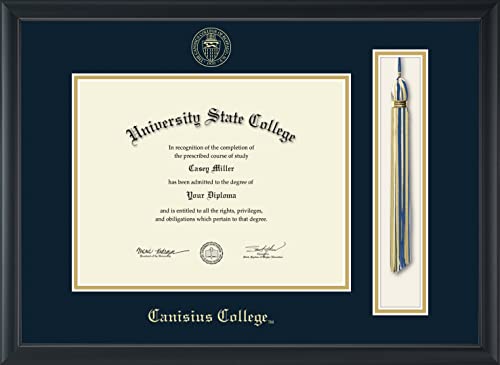 Canisius College - Officially Licensed - Gold Embossed Tassel Diploma Frame - Document Size 11" x 8.5"