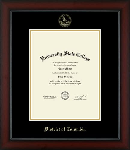 District of Columbia - Officially Licensed - Gold Embossed Official Seal Document Frame - Certificate Size 8.5" x 11"