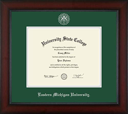 Eastern Michigan University - Officially Licensed - Silver Embossed Diploma Frame - Document Size 10" x 8"