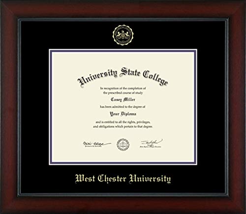 West Chester University - Officially Licensed - Bachelor's/Master's - Gold Embossed Diploma Frame - Document Size 11" x 8.5"