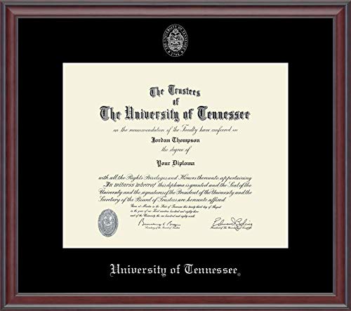 Church Hill Classics University of Tennessee Knoxville - Silver Embossed - Featuring Studio Moulding - Officially Licensed - Diploma Size 17" x 14"