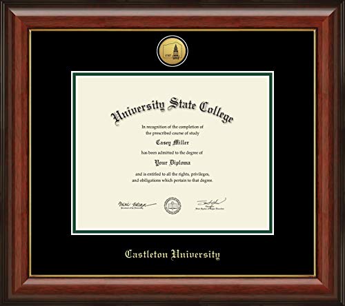 Castleton University - Officially Licensed - Gold Medallion Diploma Frame - Document Size 10" x 8"