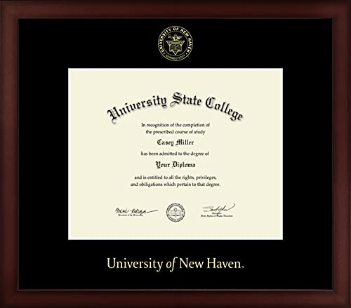 University of New Haven - Officially Licensed - Gold Embossed Diploma Frame - Document Size 10" x 8"