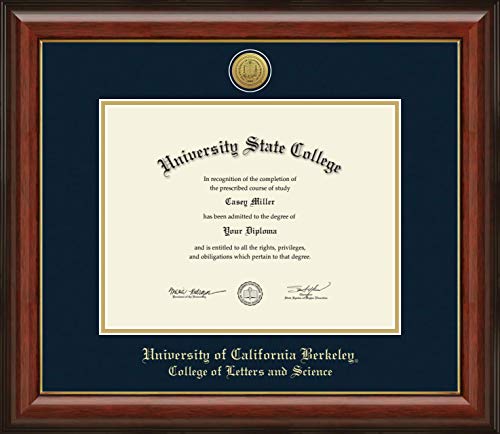 University of California Berkeley College of Letters and Science - Officially Licensed - Gold Medallion Diploma Frame - Document Size 11" x 8.5"