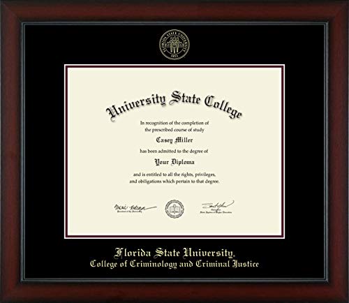 Framerly For Florida State University College of Criminology and Criminal Justice - Officially Licensed - Gold Embossed Diploma Frame - Document Size 14" x 11"