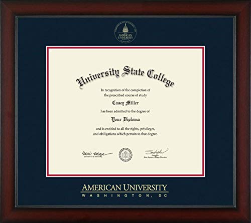 American University - Officially Licensed - Juris Doctor- Gold Embossed Diploma Frame - Document Size 17" x 14"