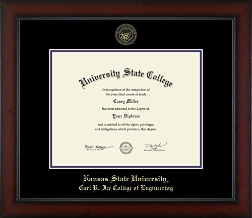 Kansas State University Carl R. Ice College of Engineering - Officially Licensed - Gold Embossed Diploma Frame - Document Size 11" x 8.5"