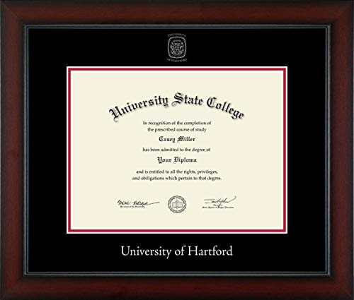 University of Hartford - Officially Licensed - Silver Embossed Diploma Frame - Document Size 12" x 9"