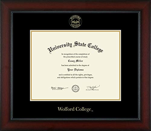 Wofford College - Officially Licensed - Gold Embossed Diploma Frame - Document Size 11" x 8.5"