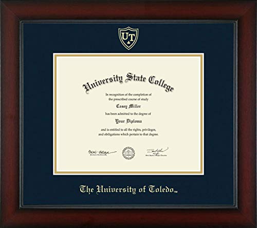 The University of Toledo - Officially Licensed - Bachelor's - Gold Embossed Diploma Frame - Document Size 10" x 8"