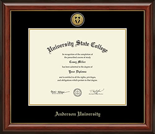 Anderson University in South Carolina - Officially Licensed - Gold Medallion Diploma Frame - Document Size 14" x 11"