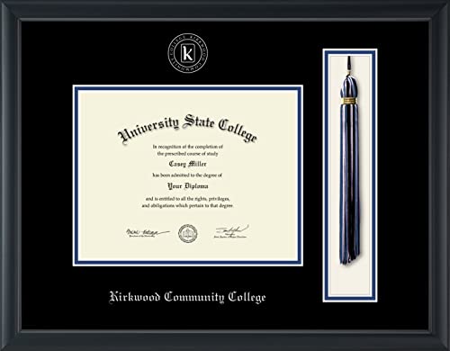 Kirkwood Community College - Officially Licensed - Silver Embossed Tassel Diploma Frame - Document Size 9" x 7"