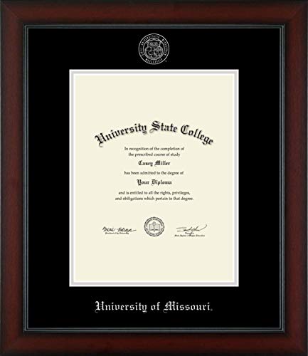 University of Missouri Columbia - Officially Licensed - Bachelor's/Master's - Silver Embossed Diploma Frame - Document Size 8.5" x 11"