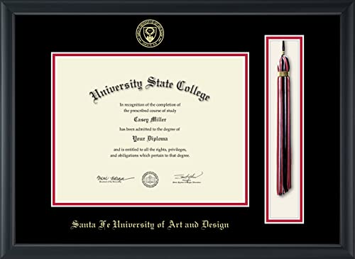 Santa Fe University of Art and Design - Officially Licensed - Gold Embossed Tassel Diploma Frame - Document Size 11" x 8.5"