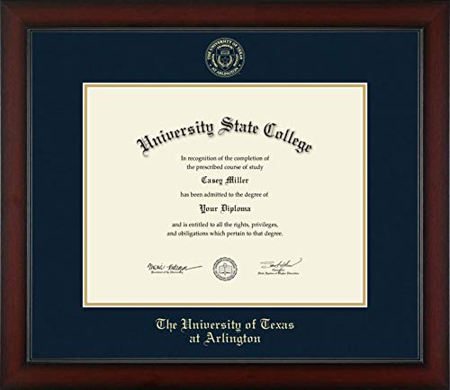 The University of Texas at Arlington - Officially Licensed - Gold Embossed Diploma Frame - Document Size 14" x 11"