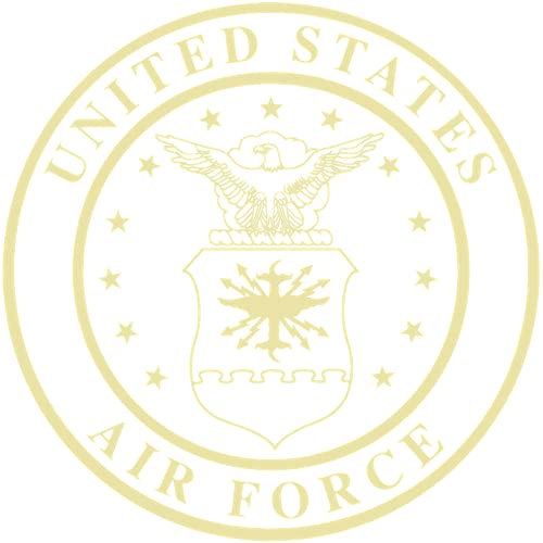 Church Hill Classics United States Air Force Certificate Frame - Featuring Onyx Gold Moulding - Vertical Orientation - Officially Licensed - Document Size 8" x 10"