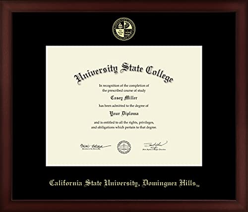 California State University Dominguez Hills - Officially Licensed - Gold Embossed Diploma Frame - Document Size 11" x 8.5"