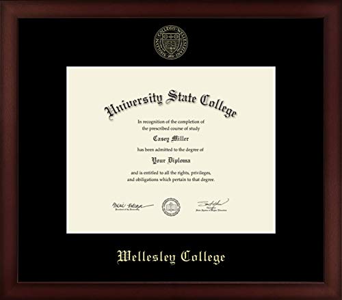 Wellesley College - Officially Licensed - Gold Embossed Diploma Frame - Document Size 10" x 8"