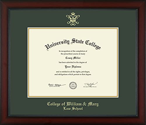 College of William & Mary Law School - Officially Licensed - Gold Embossed Diploma Frame - Document Size 13" x 10"