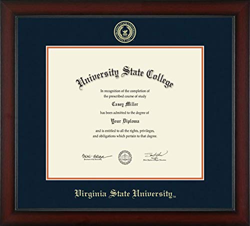 Virginia State University - Officially Licensed - PhD - Gold Embossed Diploma Frame - Document Size 20" x 17"