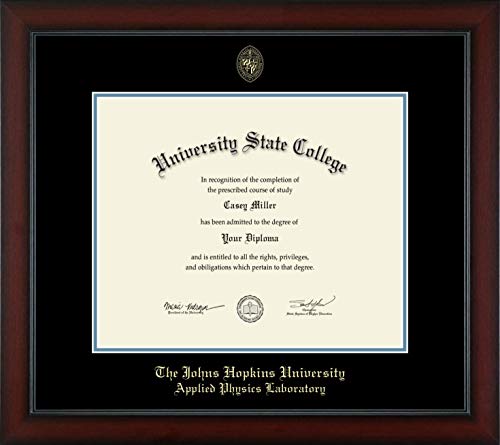 Johns Hopkins University Applied Physics Laboratory - Officially Licensed - Gold Embossed Diploma Frame - Document Size 17" x 14"