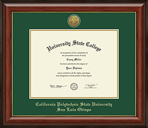 California Polytechnic State University San Luis Obispo - Officially Licensed - Gold Medallion Diploma Frame - Document Size 11" x 8.5"