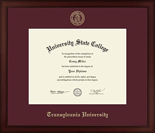 Transylvania University - Officially Licensed - Gold Embossed Diploma Frame - Document Size 11" x 8.5"