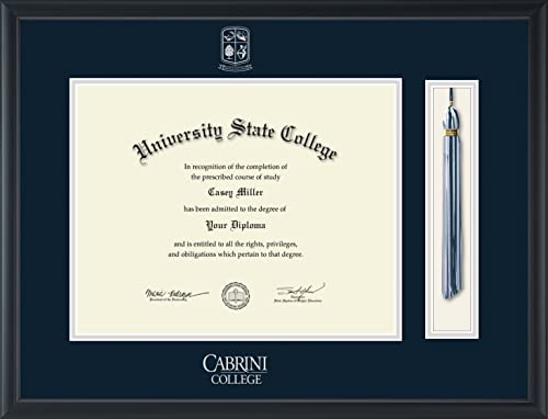 Cabrini College - Officially Licensed - Silver Embossed Tassel Diploma Frame - Document Size 14" x 11"