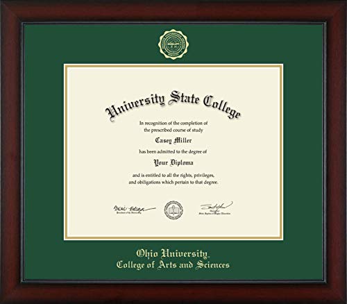 Ohio University College of Arts and Sciences - Officially Licensed - PhD - Gold Embossed Diploma Frame - Document Size 15" x 12"