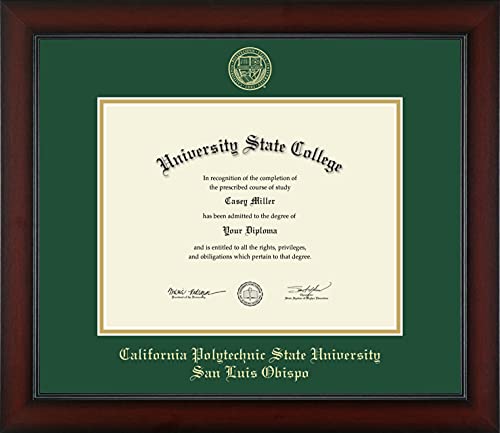 California Polytechnic State University San Luis Obispo - Officially Licensed - Gold Embossed Diploma Frame - Document Size 11" x 8.5"